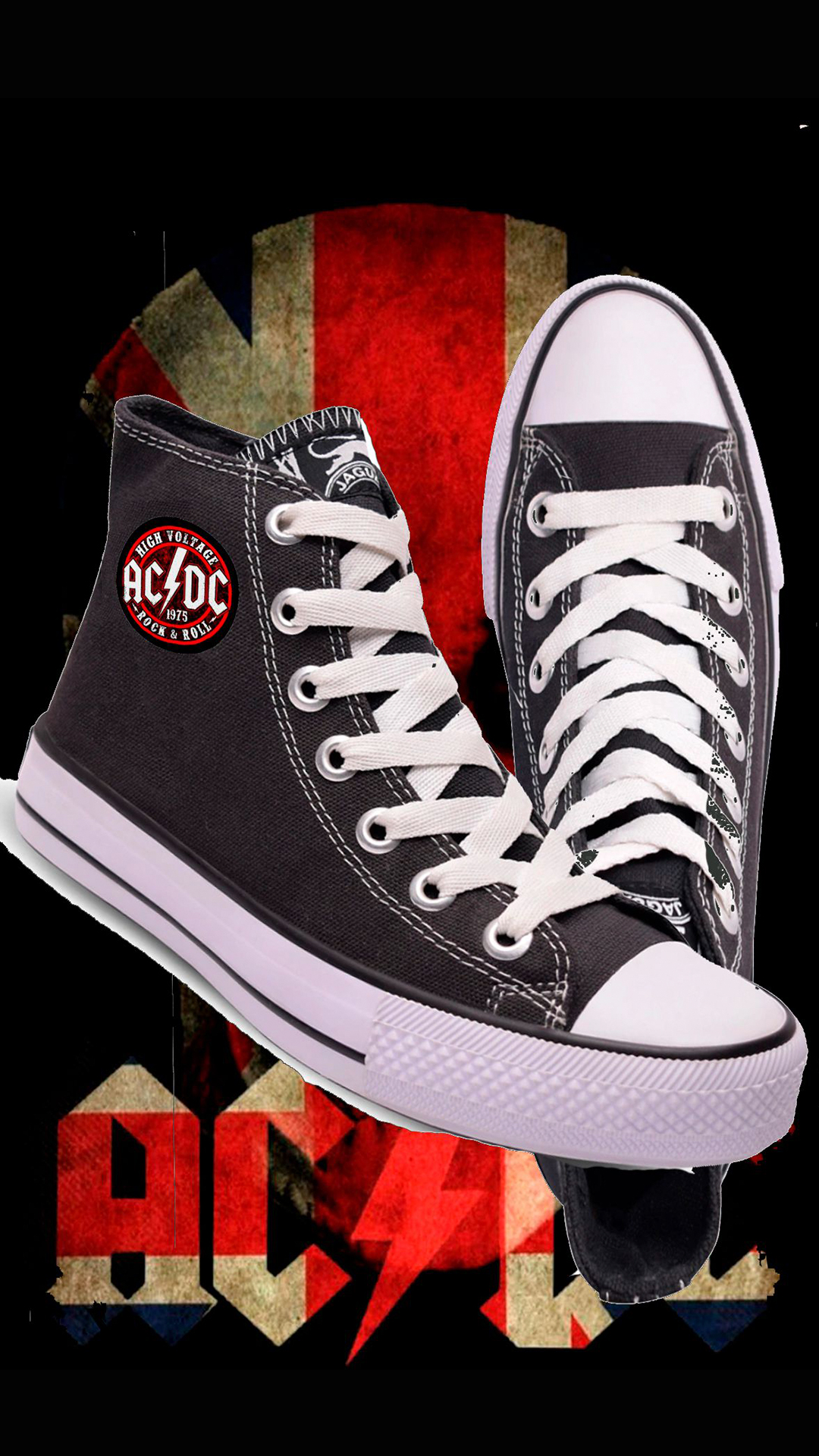 Zapatillas caña alta estampadas AC/DC